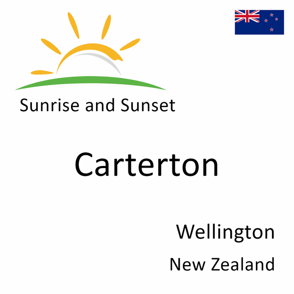 Sunrise and sunset times for Carterton, Wellington, New Zealand
