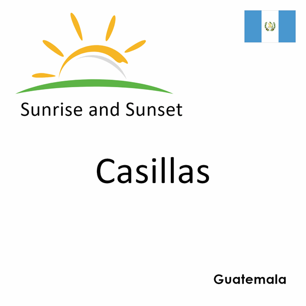 Sunrise and sunset times for Casillas, Guatemala