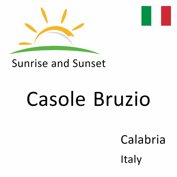 Sunrise and sunset times for Casole Bruzio, Calabria, Italy