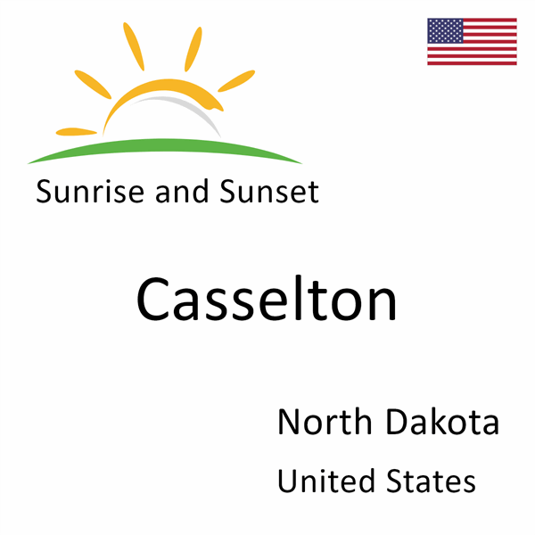 Sunrise and sunset times for Casselton, North Dakota, United States