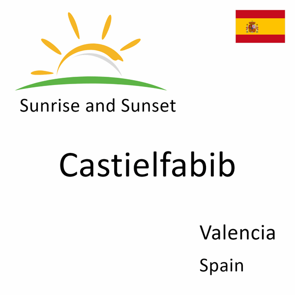 Sunrise and sunset times for Castielfabib, Valencia, Spain