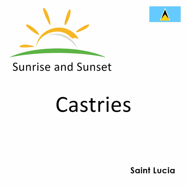 Sunrise and sunset times for Castries, Saint Lucia