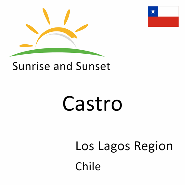 Sunrise and sunset times for Castro, Los Lagos Region, Chile