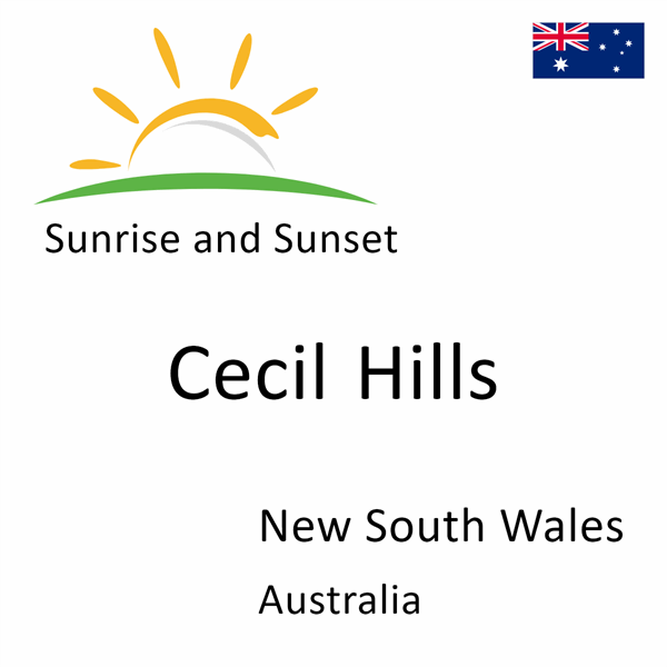 Sunrise and sunset times for Cecil Hills, New South Wales, Australia