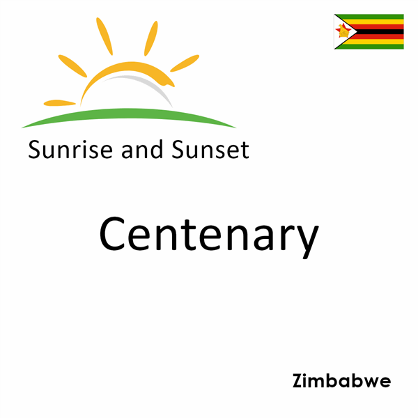 Sunrise and sunset times for Centenary, Zimbabwe