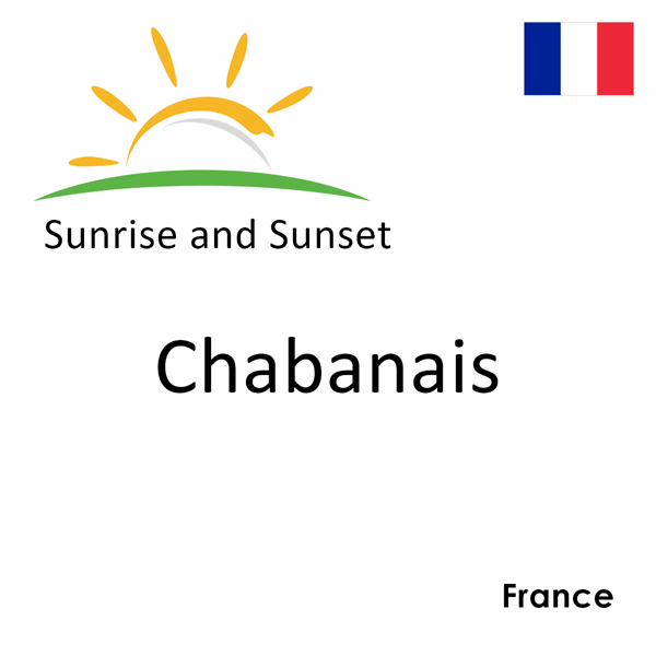 Sunrise and sunset times for Chabanais, France