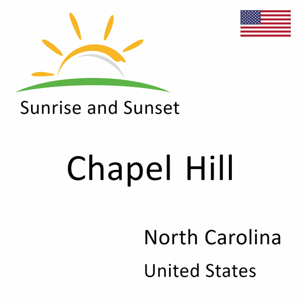 Sunrise and sunset times for Chapel Hill, North Carolina, United States