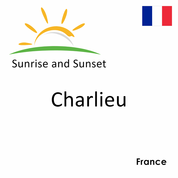 Sunrise and sunset times for Charlieu, France