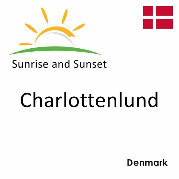Sunrise and sunset times for Charlottenlund, Denmark