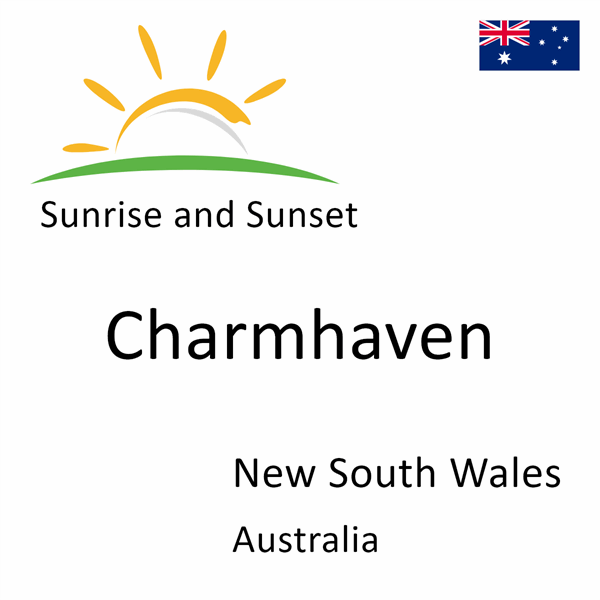 Sunrise and sunset times for Charmhaven, New South Wales, Australia