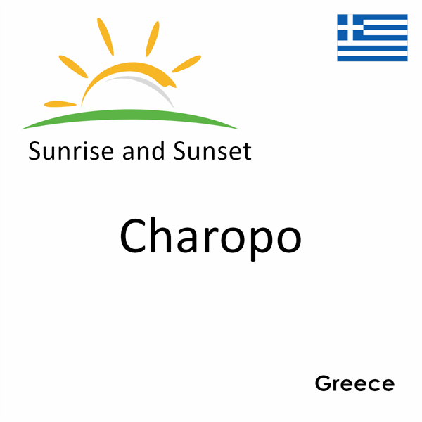 Sunrise and sunset times for Charopo, Greece