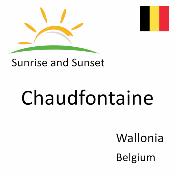 Sunrise and sunset times for Chaudfontaine, Wallonia, Belgium