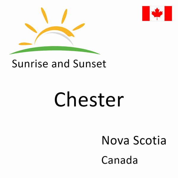 Sunrise and sunset times for Chester, Nova Scotia, Canada