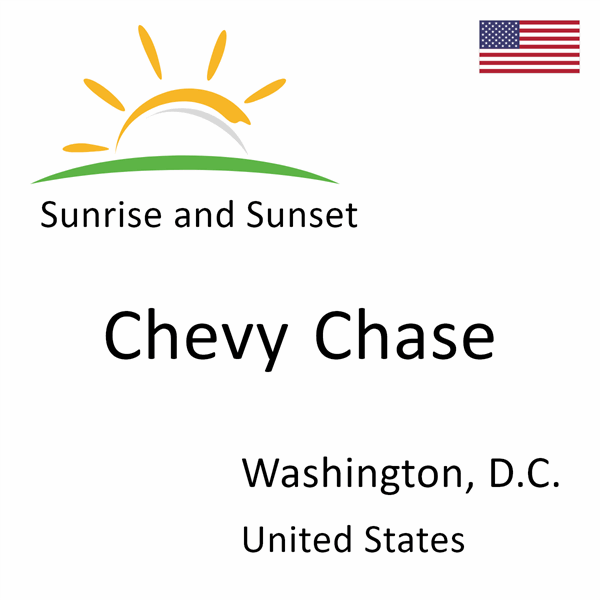 Sunrise and sunset times for Chevy Chase, Washington, D.C., United States