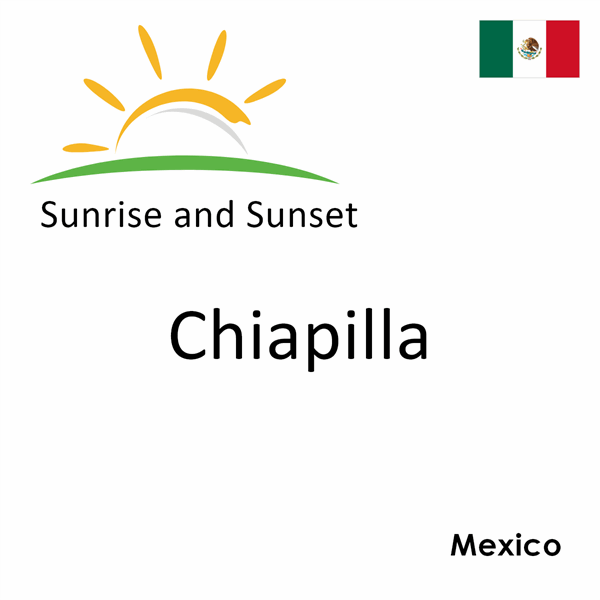 Sunrise and sunset times for Chiapilla, Mexico