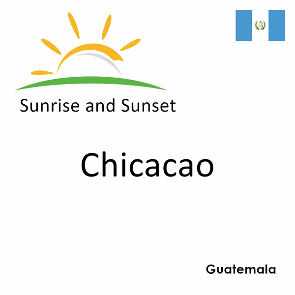 Sunrise and sunset times for Chicacao, Guatemala