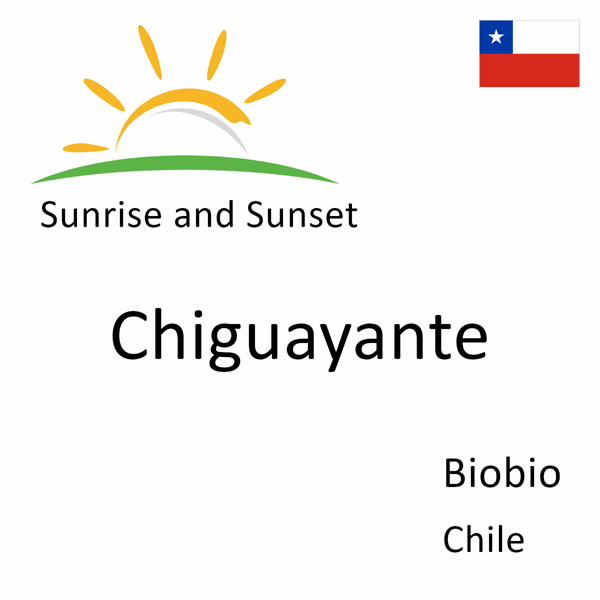 Sunrise and sunset times for Chiguayante, Biobio, Chile