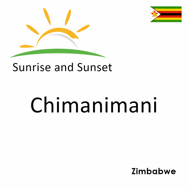 Sunrise and sunset times for Chimanimani, Zimbabwe