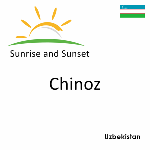 Sunrise and sunset times for Chinoz, Uzbekistan