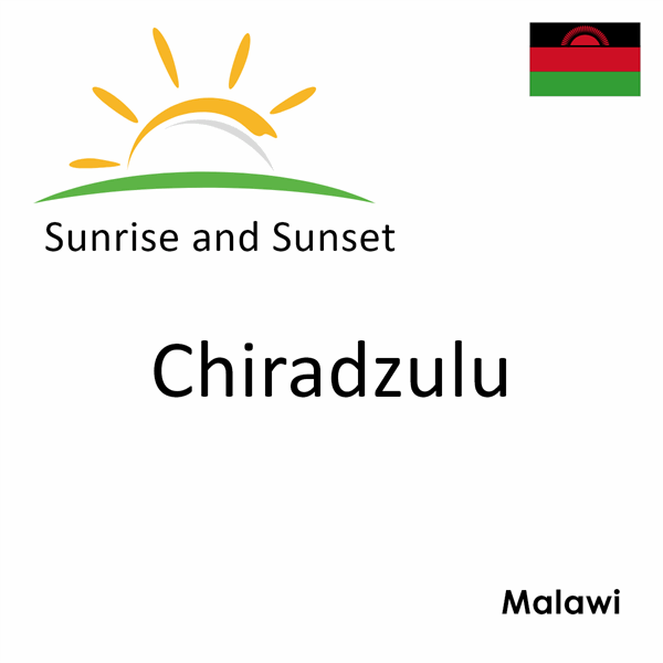 Sunrise and sunset times for Chiradzulu, Malawi