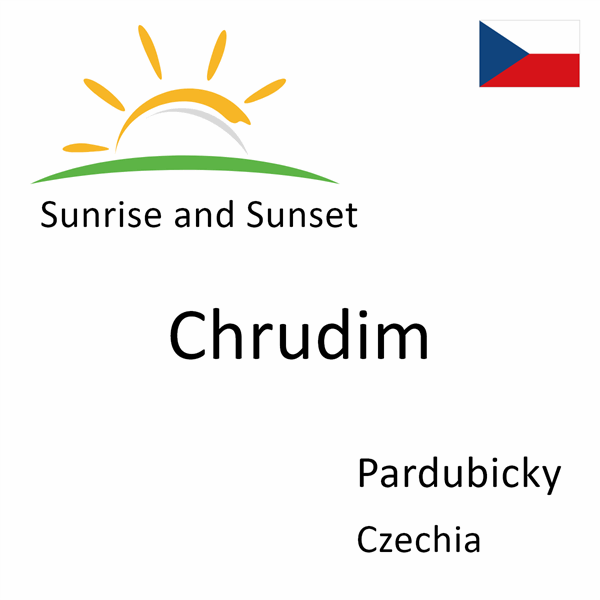 Sunrise and sunset times for Chrudim, Pardubicky, Czechia