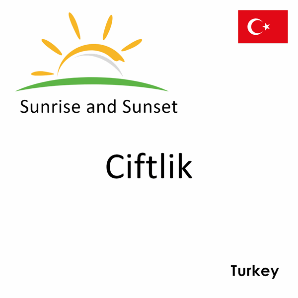 Sunrise and sunset times for Ciftlik, Turkey