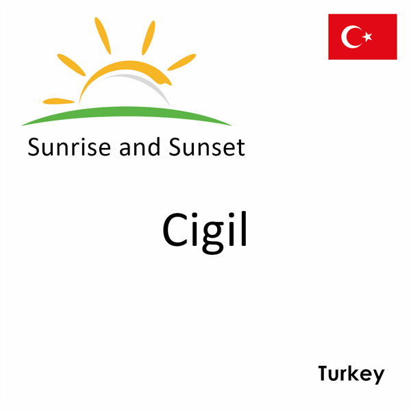 Sunrise and sunset times for Cigil, Turkey