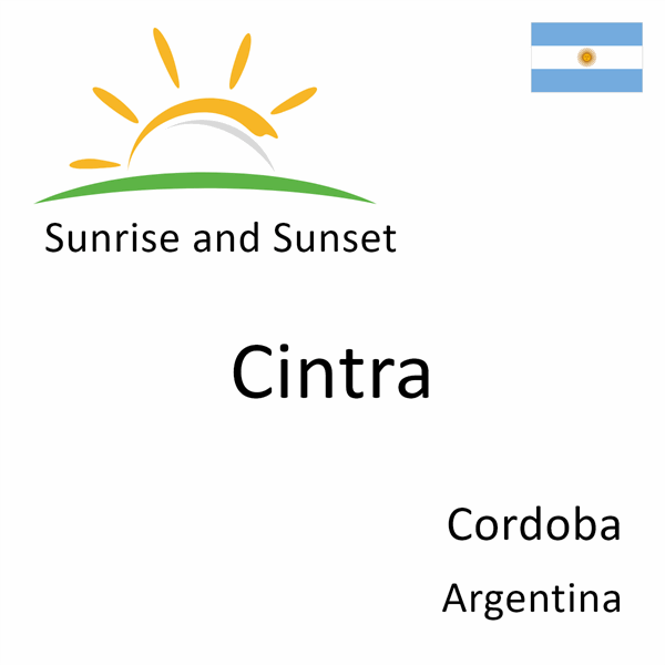 Sunrise and sunset times for Cintra, Cordoba, Argentina