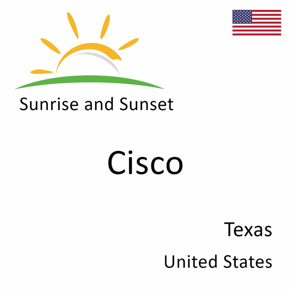 Sunrise and sunset times for Cisco, Texas, United States