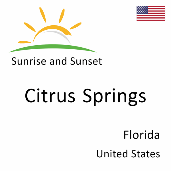 Sunrise and sunset times for Citrus Springs, Florida, United States