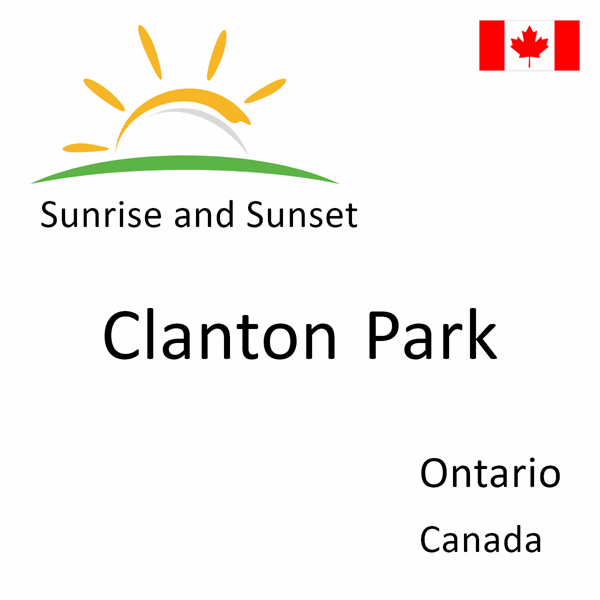 Sunrise and sunset times for Clanton Park, Ontario, Canada