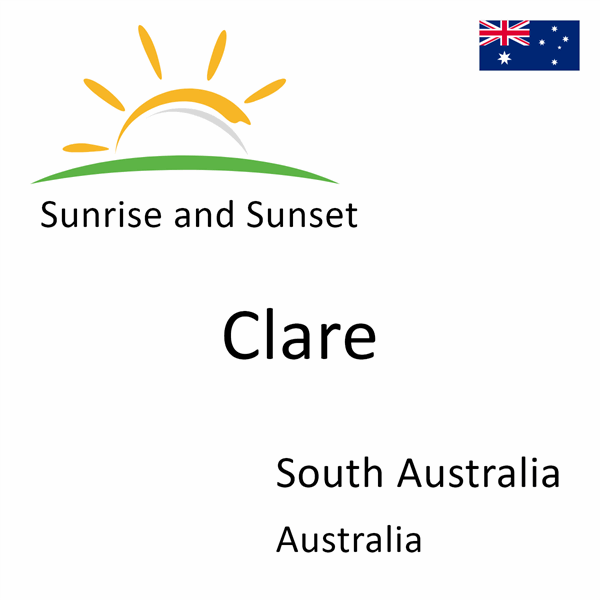Sunrise and sunset times for Clare, South Australia, Australia