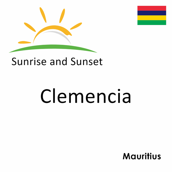 Sunrise and sunset times for Clemencia, Mauritius