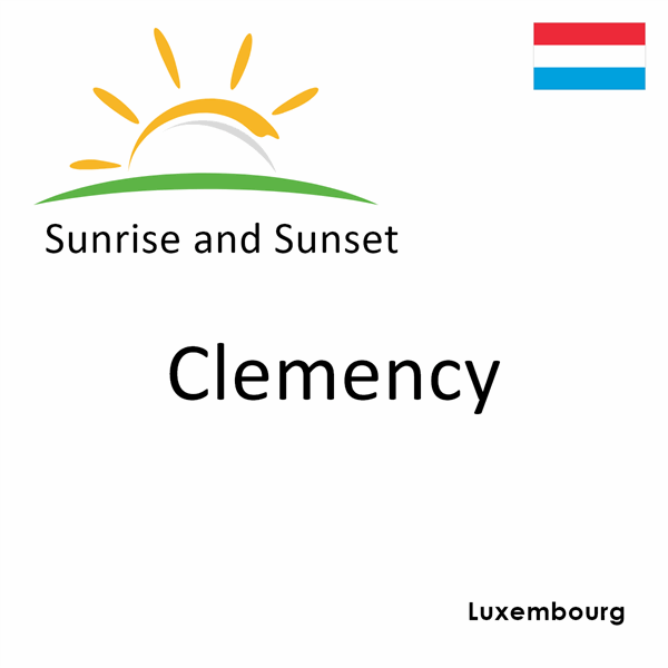 Sunrise and sunset times for Clemency, Luxembourg