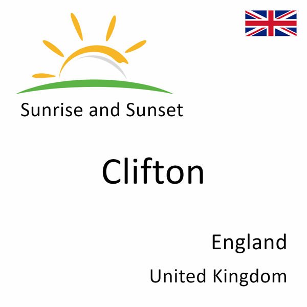 Sunrise and sunset times for Clifton, England, United Kingdom