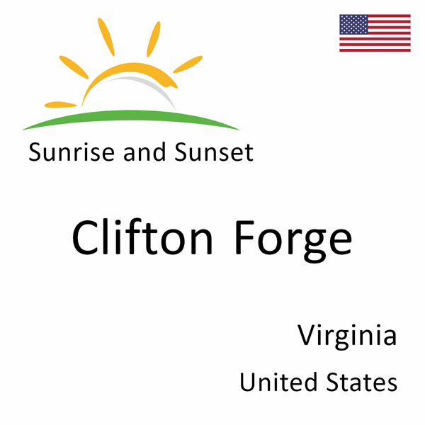 Sunrise and sunset times for Clifton Forge, Virginia, United States