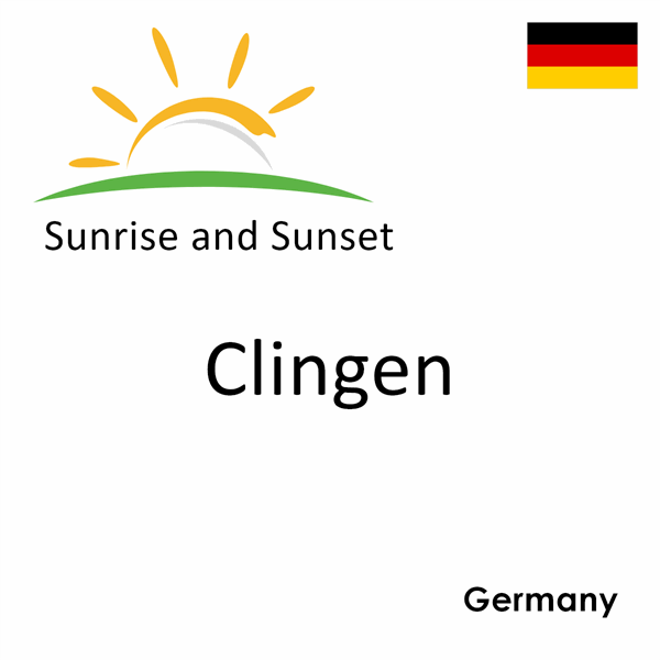 Sunrise and sunset times for Clingen, Germany