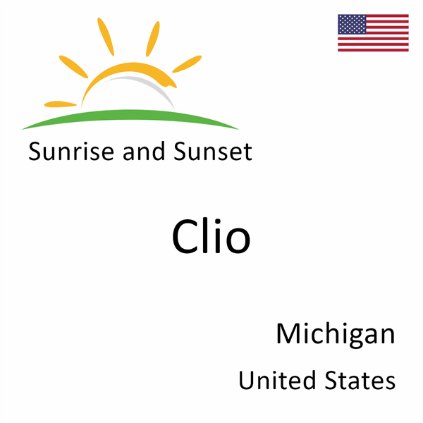 Sunrise and sunset times for Clio, Michigan, United States