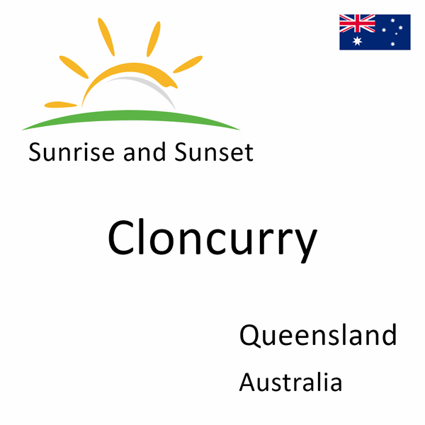 Sunrise and sunset times for Cloncurry, Queensland, Australia