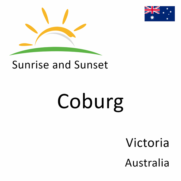 Sunrise and sunset times for Coburg, Victoria, Australia