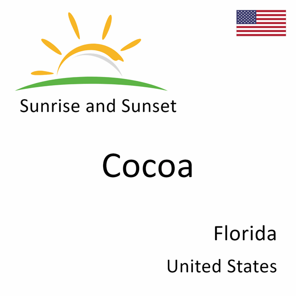 Sunrise and sunset times for Cocoa, Florida, United States