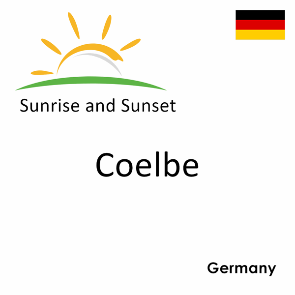 Sunrise and sunset times for Coelbe, Germany