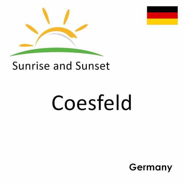 Sunrise and sunset times for Coesfeld, Germany