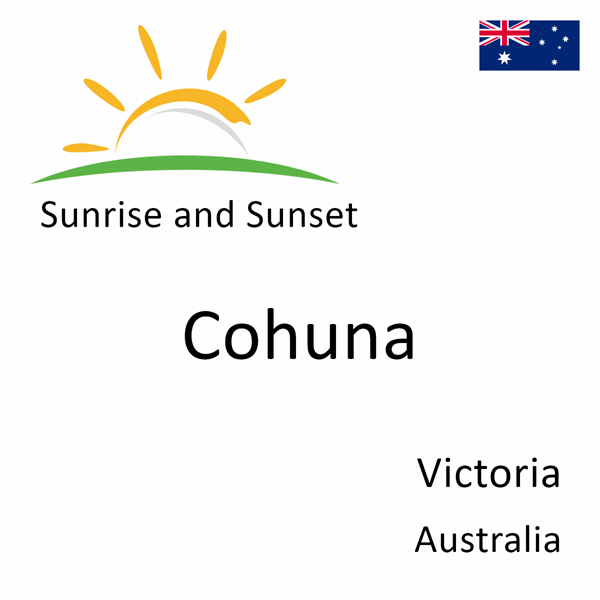 Sunrise and sunset times for Cohuna, Victoria, Australia