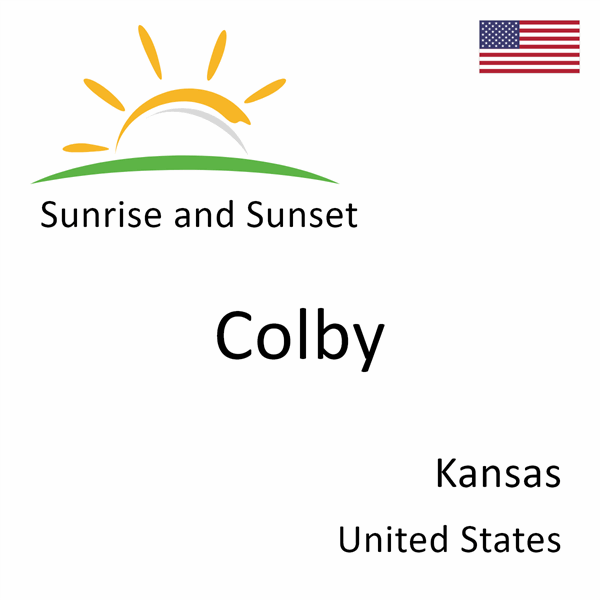 Sunrise and sunset times for Colby, Kansas, United States