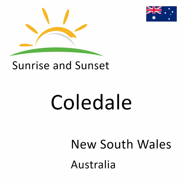 Sunrise and sunset times for Coledale, New South Wales, Australia