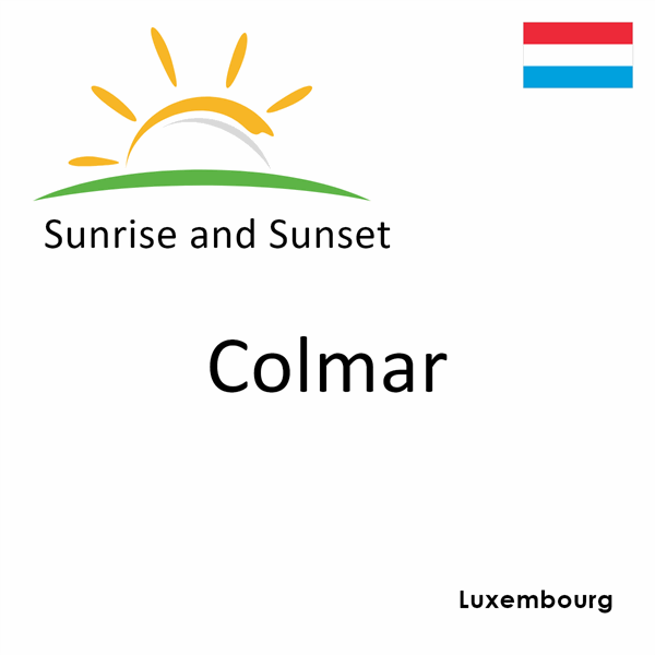 Sunrise and sunset times for Colmar, Luxembourg