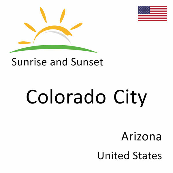 Sunrise and sunset times for Colorado City, Arizona, United States