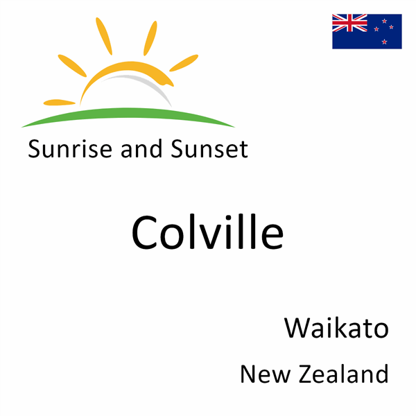Sunrise and sunset times for Colville, Waikato, New Zealand