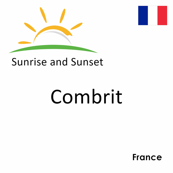 Sunrise and sunset times for Combrit, France